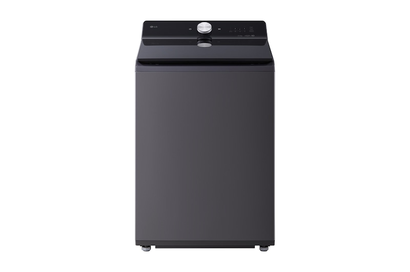 Vista frontal de Lavadora Carga Superior LG 23Kg Gris Grafito AIDD EasyUnload WT25EGTX6